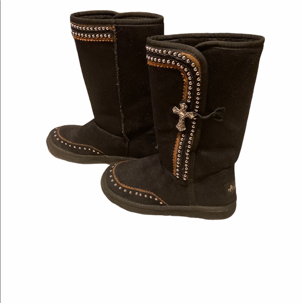 Montana West Embellished Boots with Cross